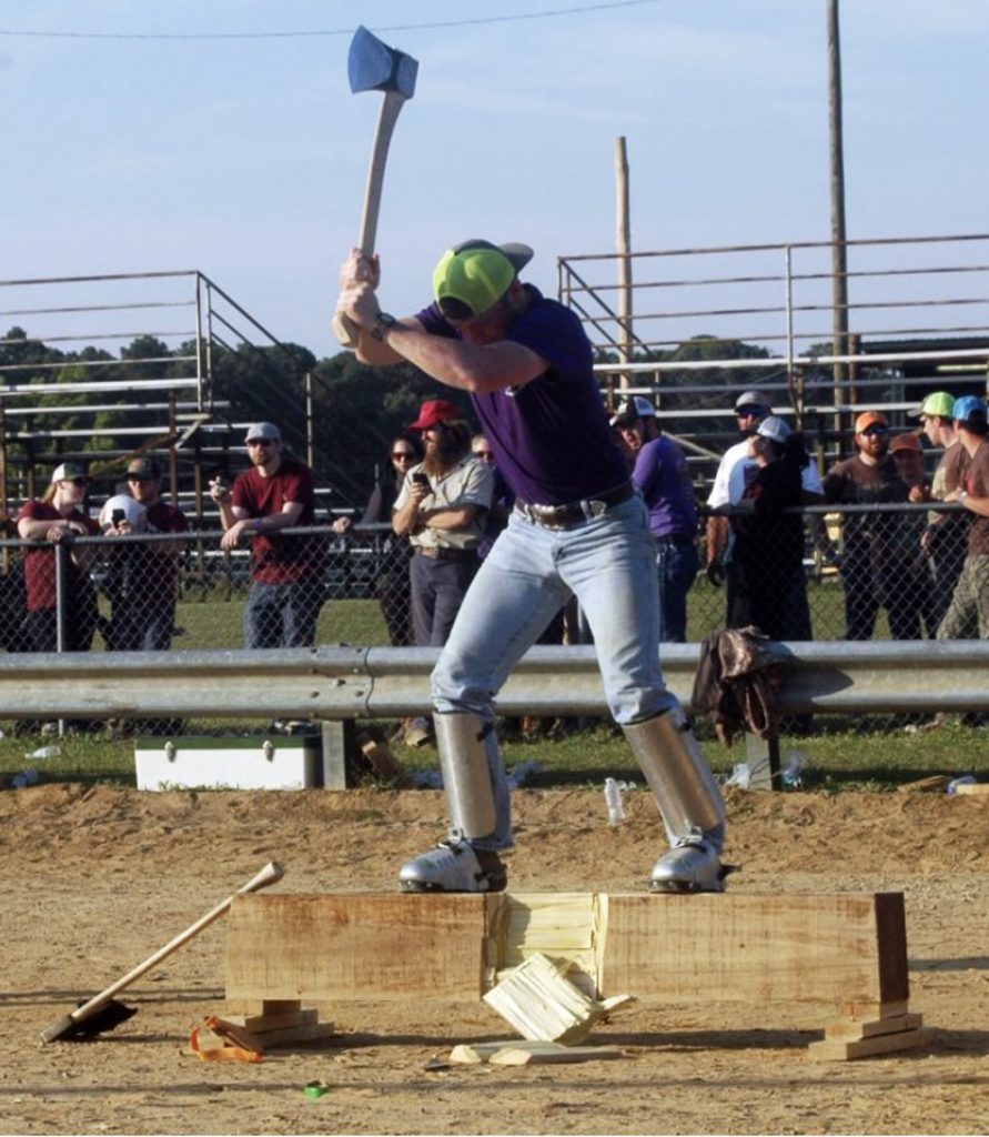 Chopping Wood at Forestry Competition