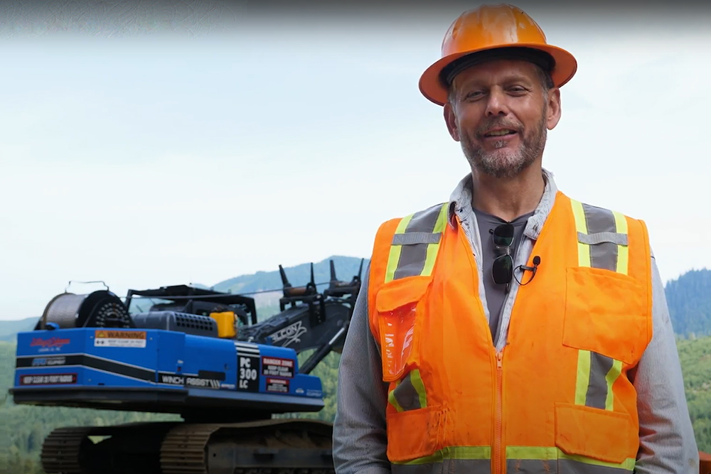 Logging Contractor with winch assist machine