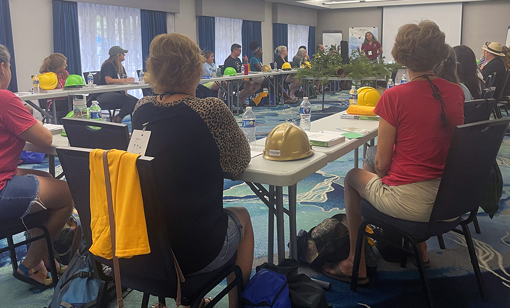 Teachers sitting in classroom